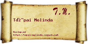 Tápai Melinda névjegykártya
