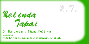 melinda tapai business card